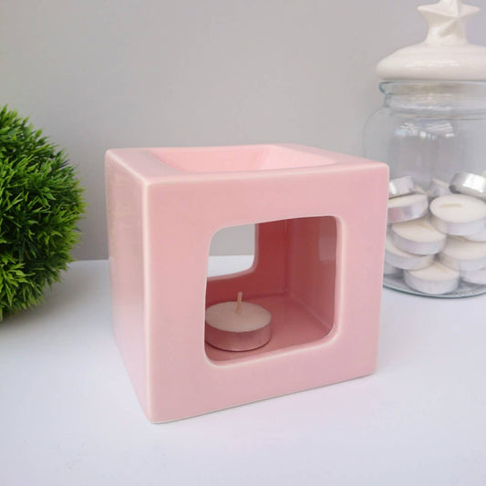 OB70106P Cubic Ceramic Wax Melter - Pink